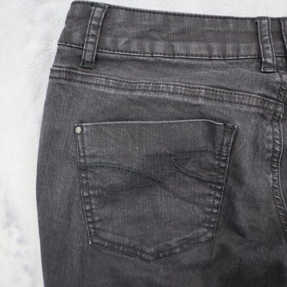 DNKY Pants Womens 6 Black Bootcut Low Rise Stretch Button Studded Denim Jeans - Picture 16 of 16